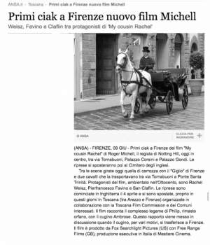 Primi Ciak a Firenze nuovo film Michell